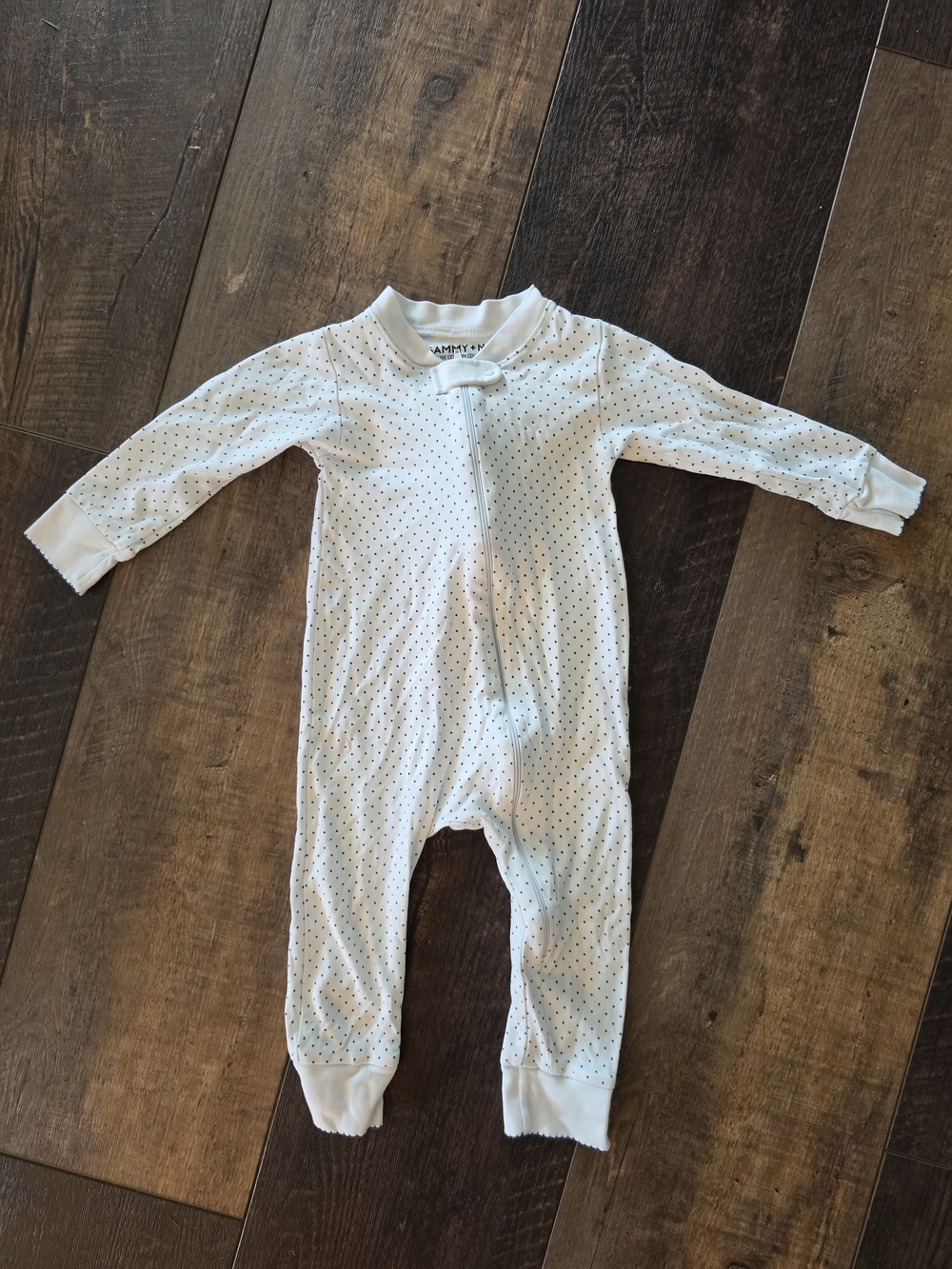 Sammy + Nat baby polka dot pima cotton sleeper 18M